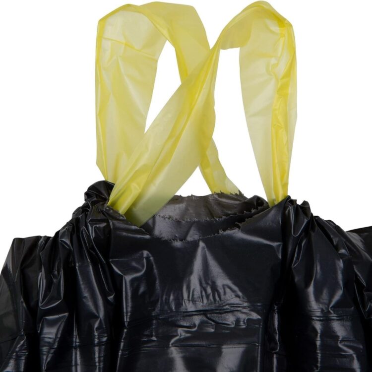 Müllbeutel 60L MIT ZUGBAND, EXTRA BREIT, schwarz, á25 Rolle