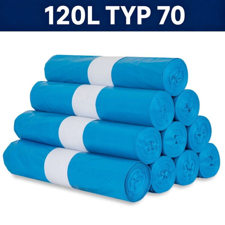 Müllsäcke 120L - MITTELSTARK, Typ 70, BLAU, á25 Rolle